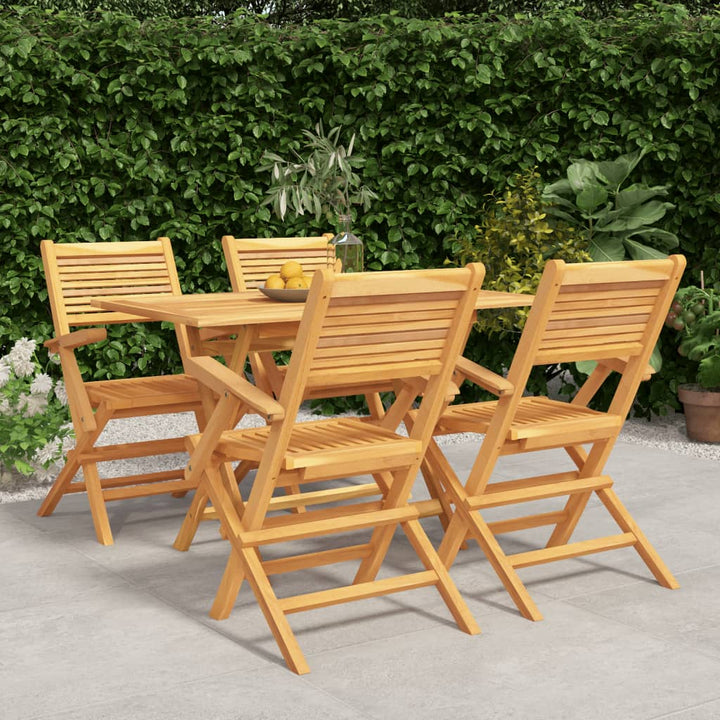 Set Mobilier De Grădină, 7 Piese, Lemn Masiv De Tec