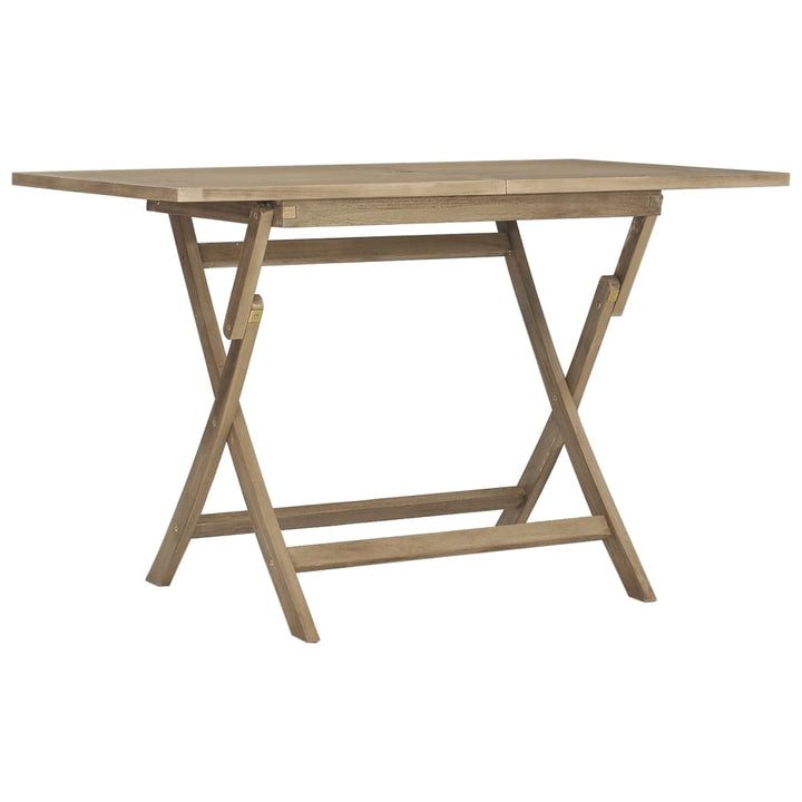 Set Mobilier De Grădină, 5 Piese, Gri, Lemn Masiv De Tec