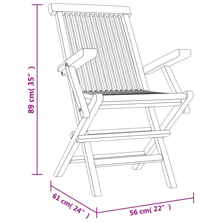 Set Mobilier De Grădină, 5 Piese, Gri, Lemn Masiv De Tec