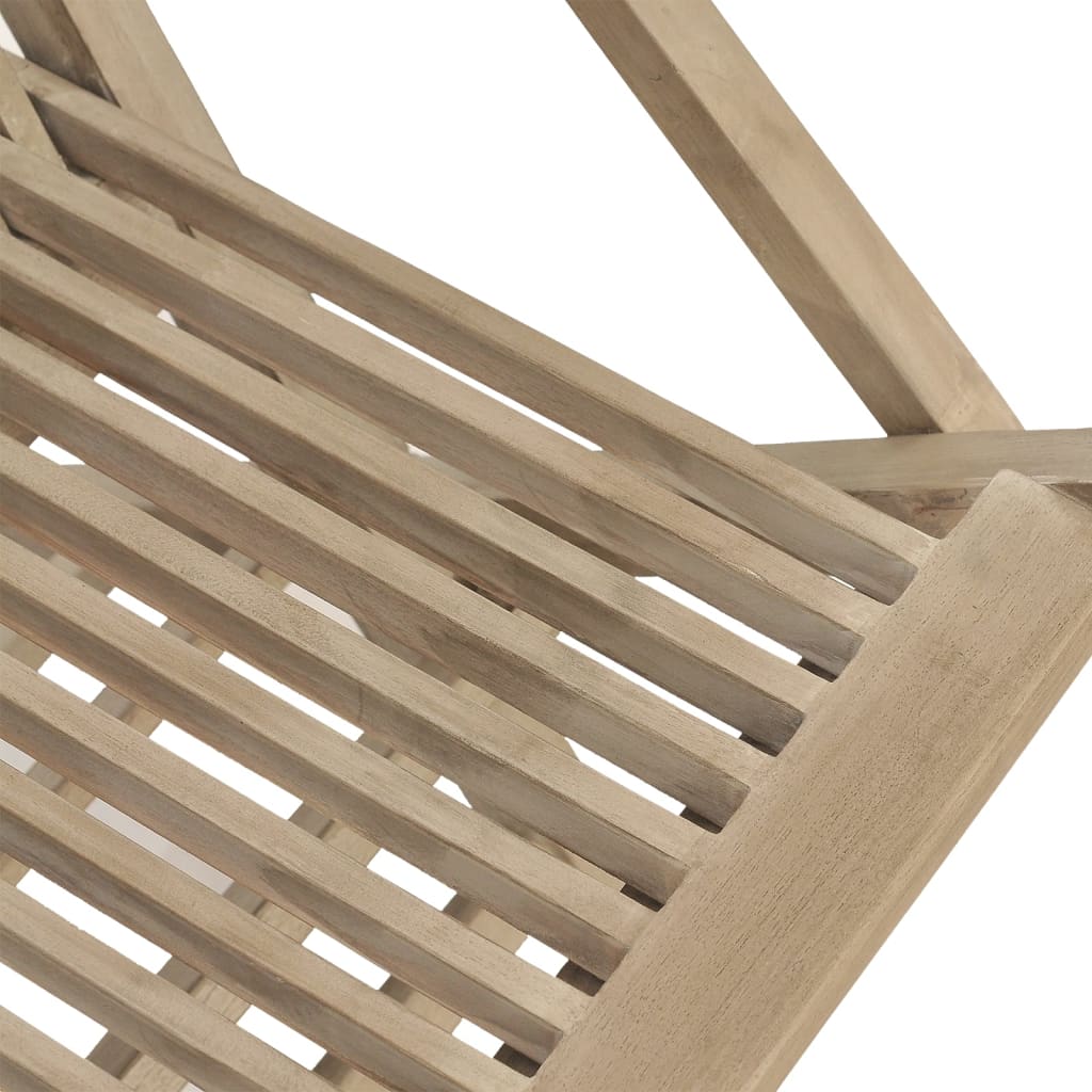 Scaune De Grădină Pliante 6 Buc. Gri 56X61X89 Cm Lemn Masiv Tec