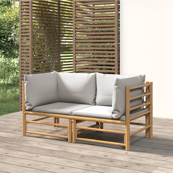 Set Mobilier De Grădină Cu Perne , 6 Piese, Bambus