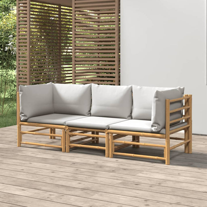 Set Mobilier De Grădină Cu Perne , 6 Piese, Bambus