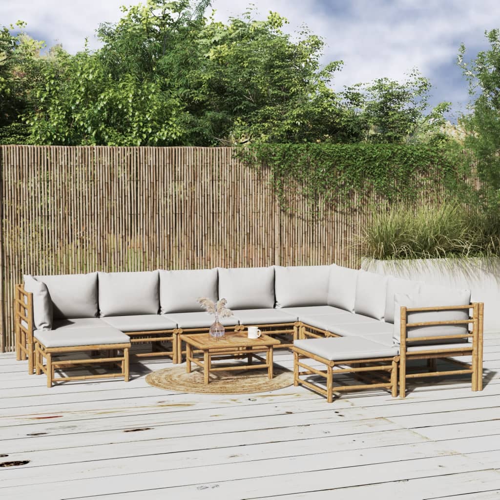 Set Mobilier De Grădină Cu Perne , 6 Piese, Bambus