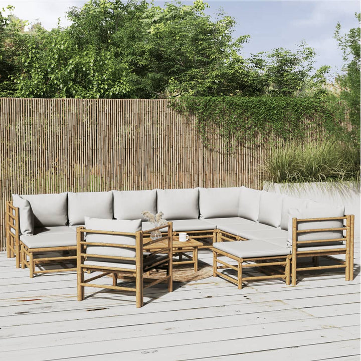 Set Mobilier De Grădină Cu Perne , 6 Piese, Bambus