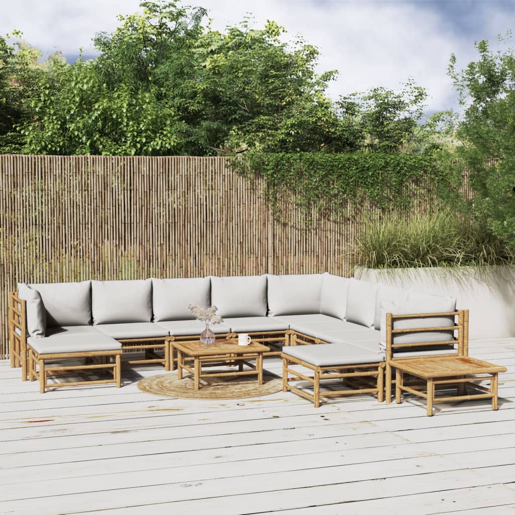 Set Mobilier De Grădină Cu Perne , 6 Piese, Bambus