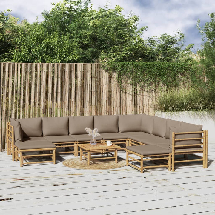 Set Mobilier De Grădină Cu Perne , 6 Piese, Bambus