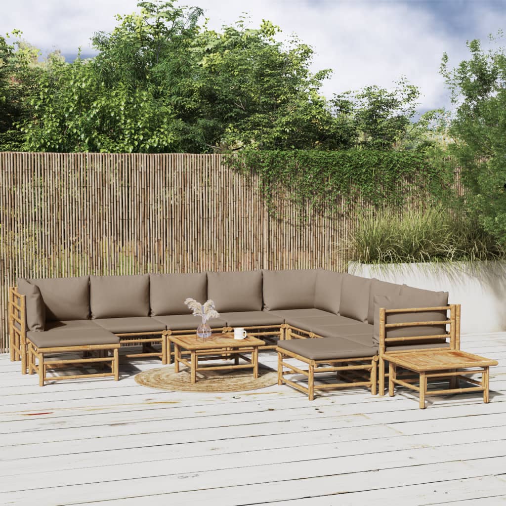 Set Mobilier De Grădină Cu Perne , 6 Piese, Bambus