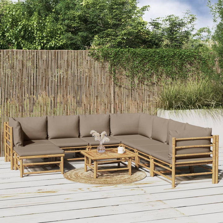 Set Mobilier De Grădină Cu Perne , 6 Piese, Bambus
