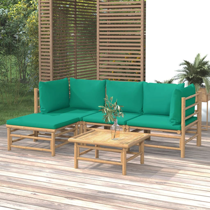 Set Mobilier De Grădină Cu Perne , 6 Piese, Bambus