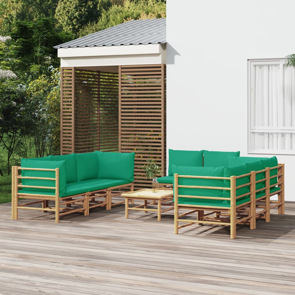 Set Mobilier De Grădină Cu Perne , 6 Piese, Bambus
