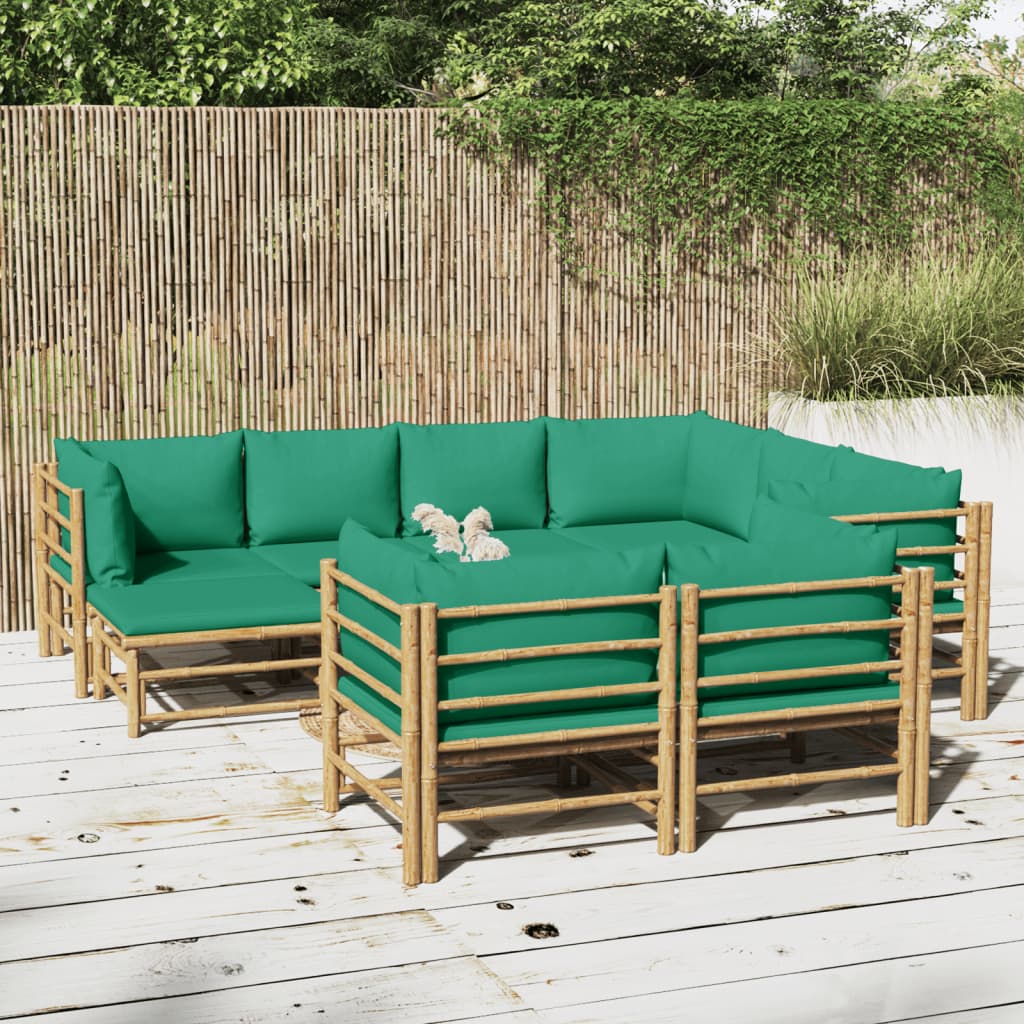 Set Mobilier De Grădină Cu Perne , 6 Piese, Bambus