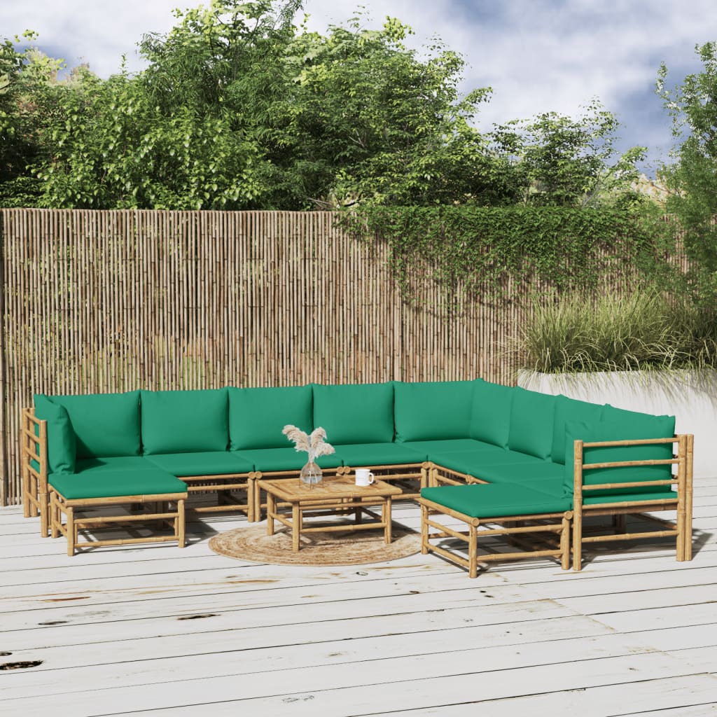 Set Mobilier De Grădină Cu Perne , 6 Piese, Bambus