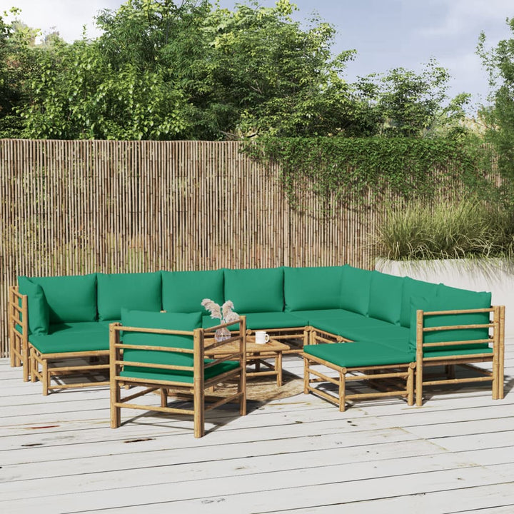 Set Mobilier De Grădină Cu Perne , 6 Piese, Bambus