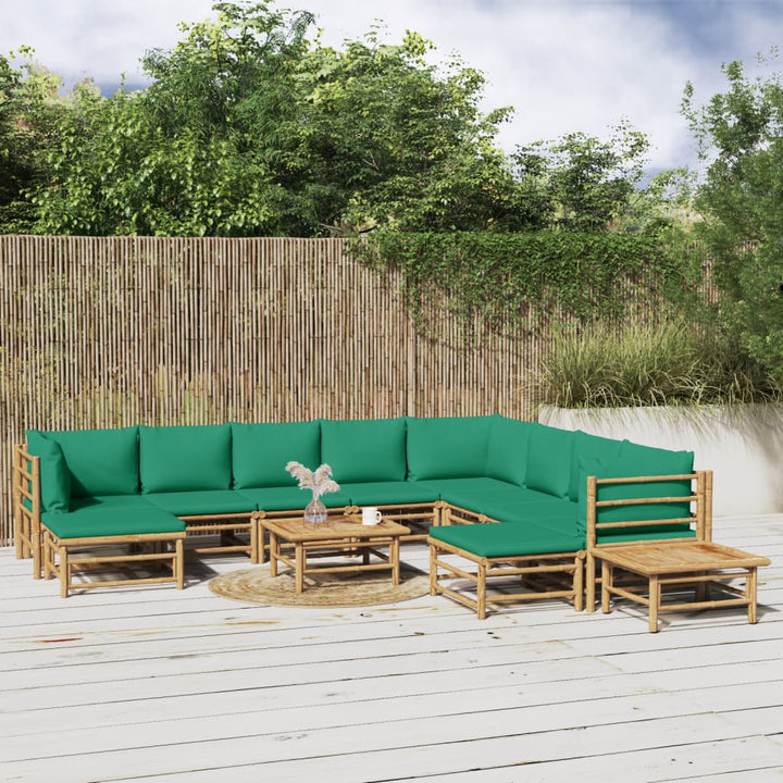 Set Mobilier De Grădină Cu Perne , 6 Piese, Bambus