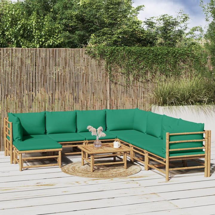 Set Mobilier De Grădină Cu Perne , 6 Piese, Bambus