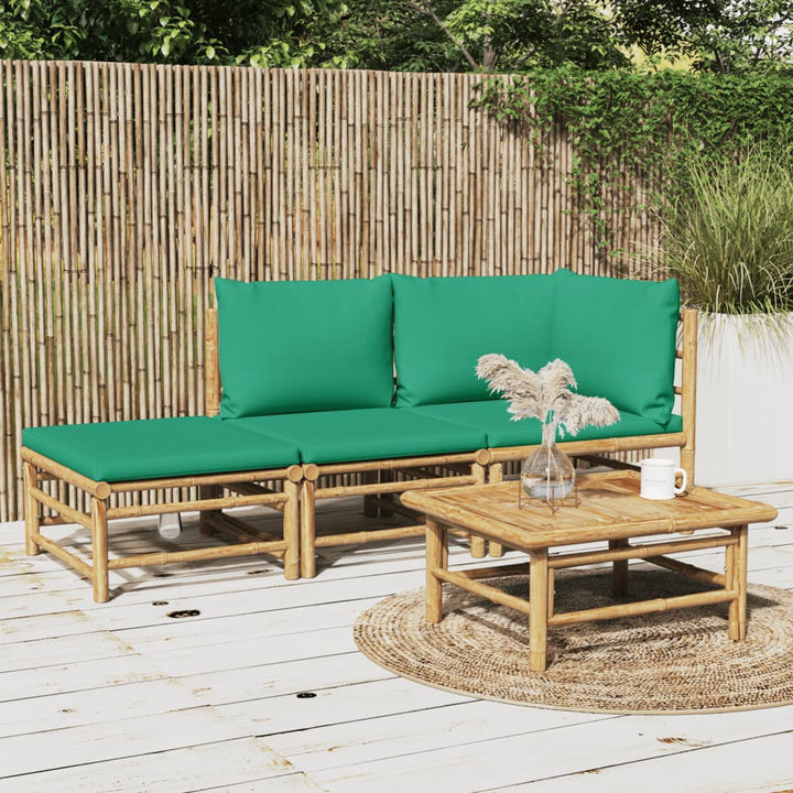 Set Mobilier De Grădină Cu Perne , 6 Piese, Bambus