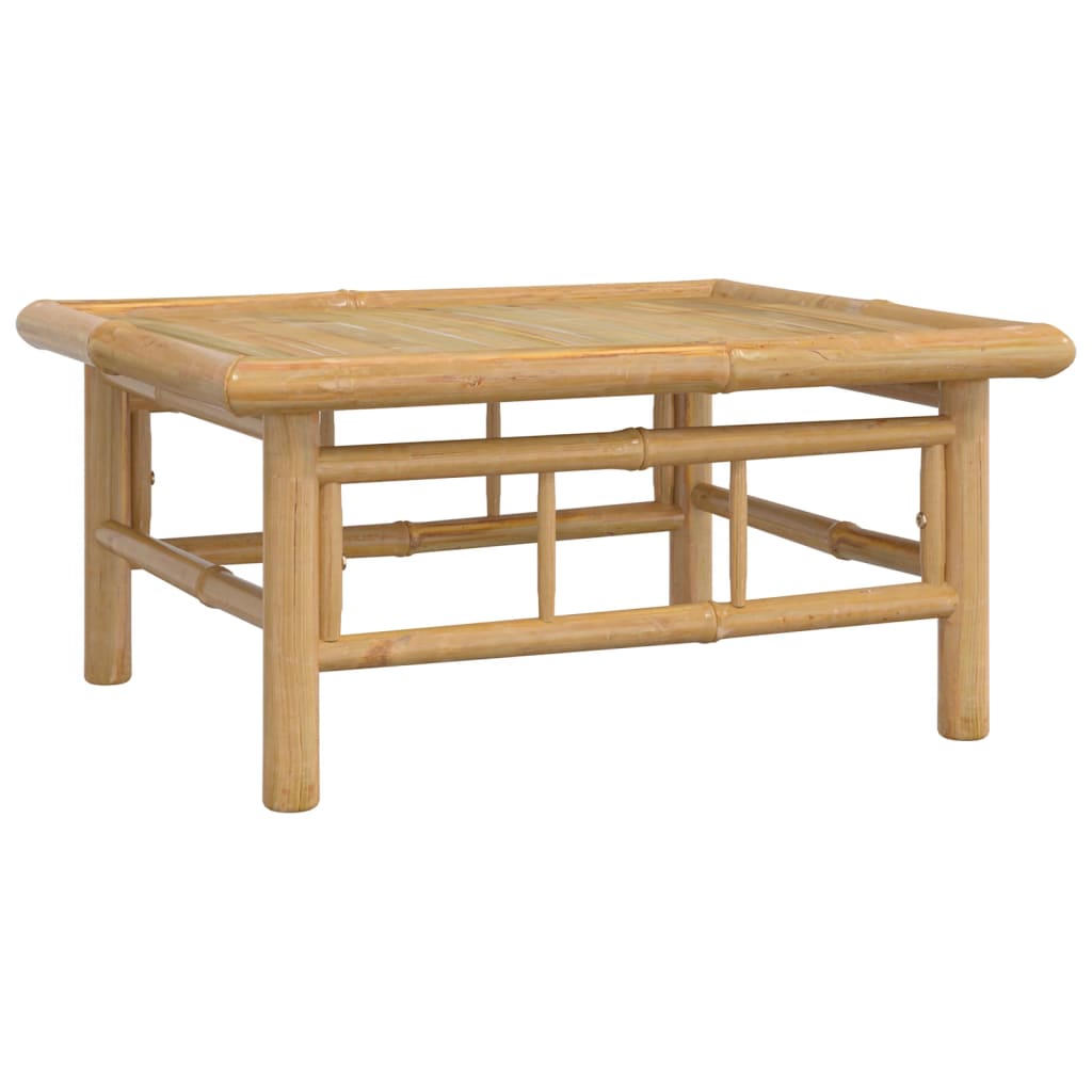 Set Mobilier De Grădină Cu Perne Alb , 6 Piese, Bambus
