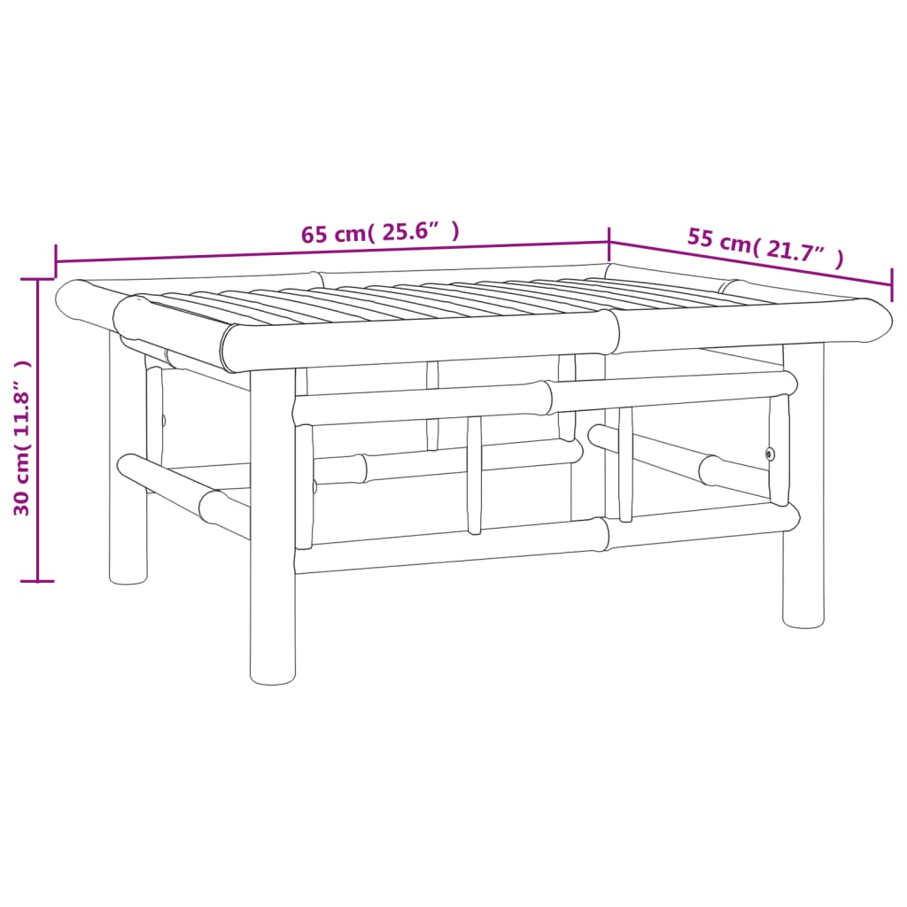 Set Mobilier De Grădină Cu Perne Alb , 6 Piese, Bambus