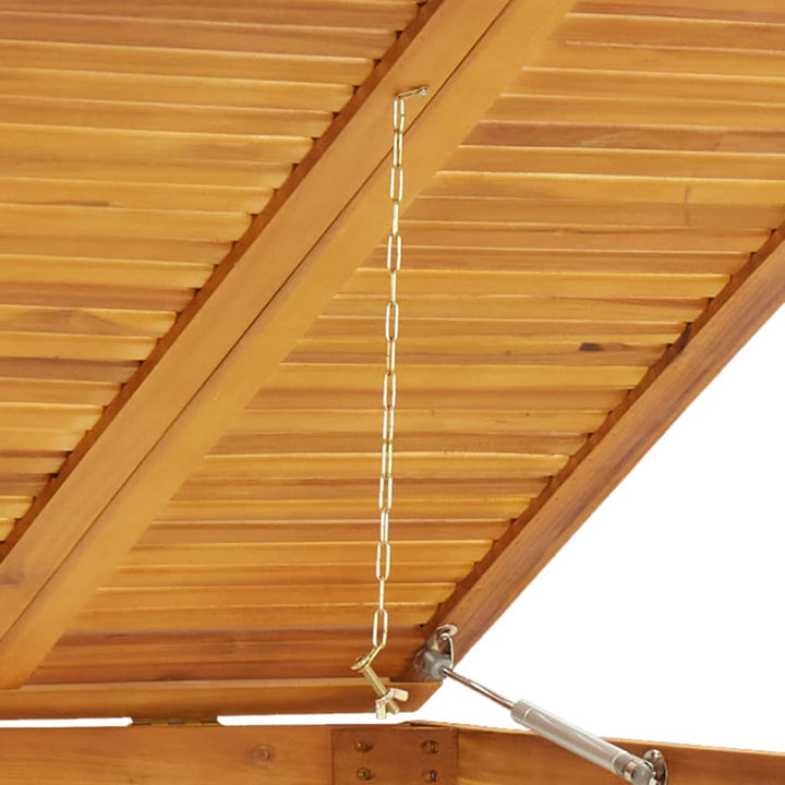 Magazie Pubelă Gunoi Cvadruplă, 280X89X117 Cm Lemn Masiv Acacia