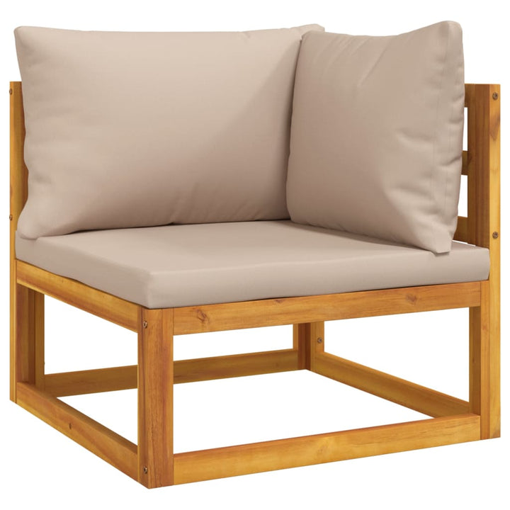 Set Mobilier De Grădină Cu Perne 12 Piese, Lemn Masiv
