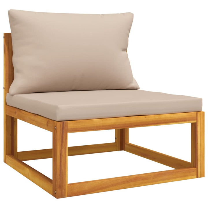 Set Mobilier De Grădină Cu Perne 12 Piese, Lemn Masiv