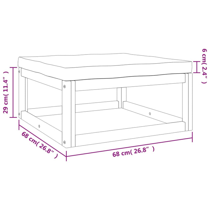 Set Mobilier De Grădină Cu Perne 12 Piese, Lemn Masiv