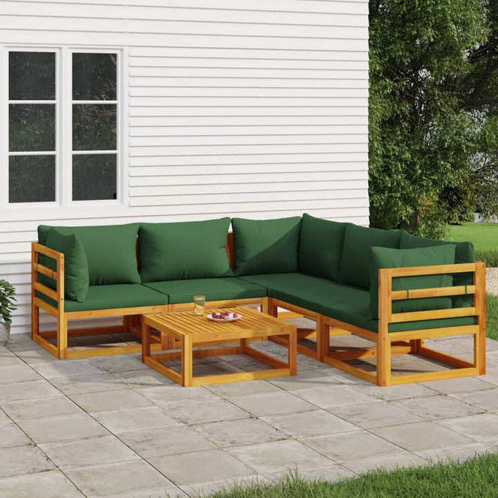 Set Mobilier De Grădină Cu Perne 12 Piese, Lemn Masiv