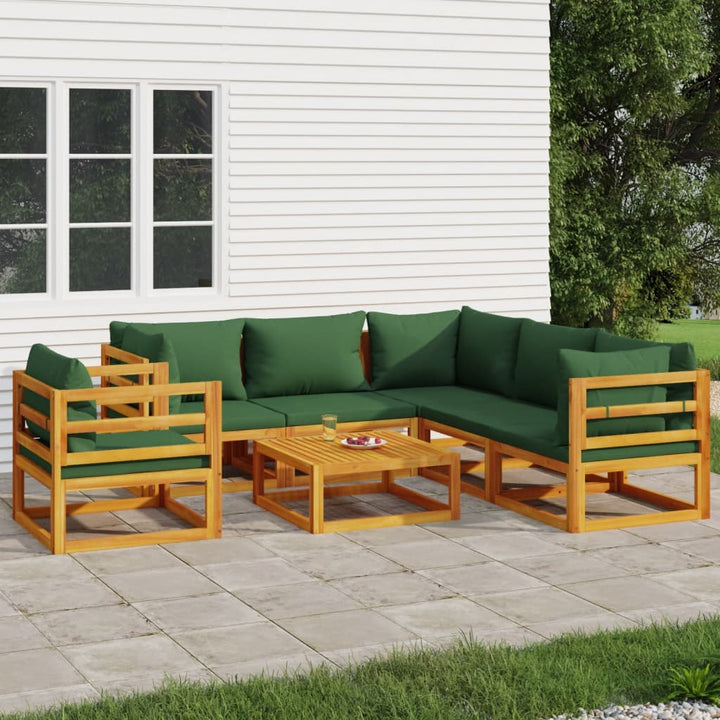 Set Mobilier De Grădină Cu Perne 12 Piese, Lemn Masiv