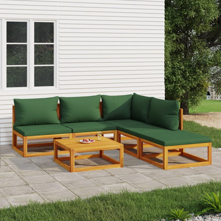 Set Mobilier De Grădină Cu Perne 12 Piese, Lemn Masiv