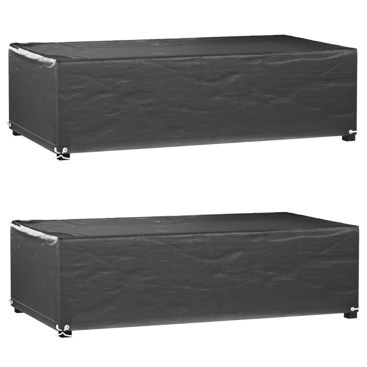 Huse Mobilier Grădină, 2 Buc, 12 Ocheți, 325X205X90 Cm