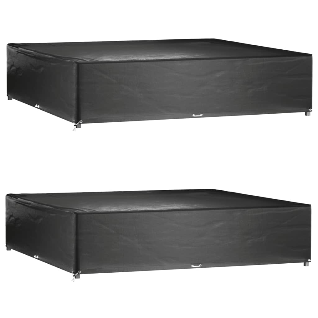 Huse Mobilier Grădină, 2 Buc, 12 Ocheți, 325X205X90 Cm