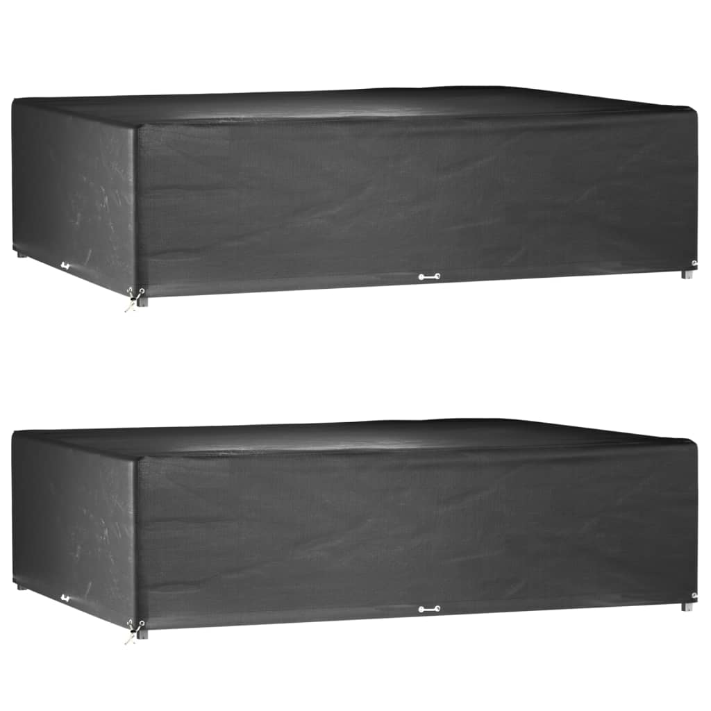 Huse Mobilier Grădină, 2 Buc, 12 Ocheți, 325X205X90 Cm