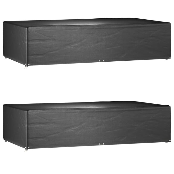 Huse Mobilier Grădină, 2 Buc, 12 Ocheți, 325X205X90 Cm