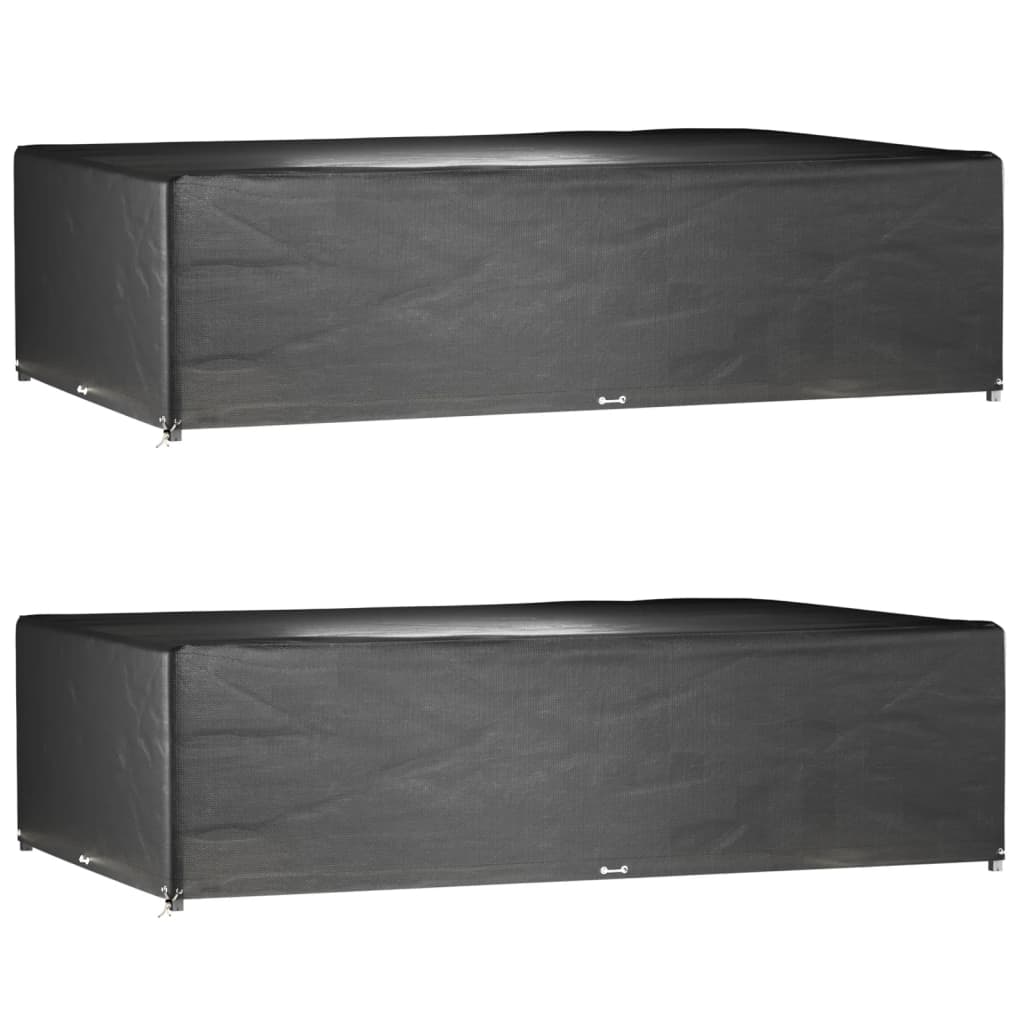 Huse Mobilier Grădină, 2 Buc, 12 Ocheți, 325X205X90 Cm