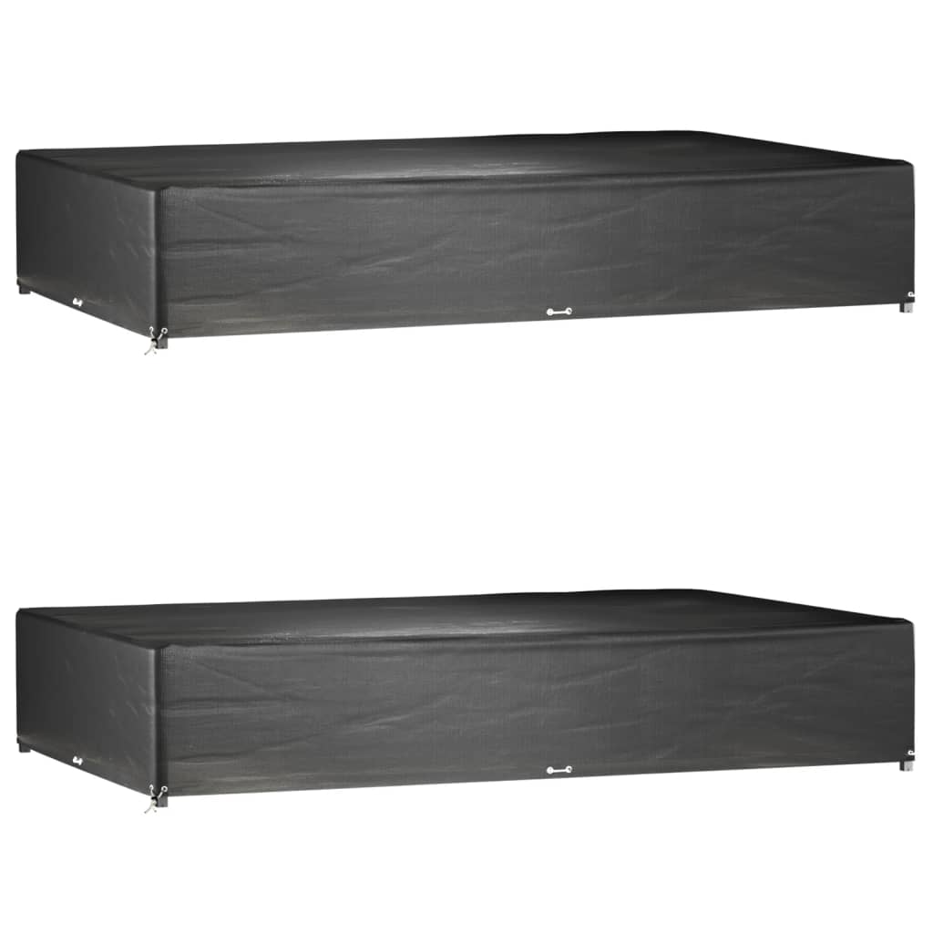 Huse Mobilier Grădină, 2 Buc, 12 Ocheți, 325X205X90 Cm