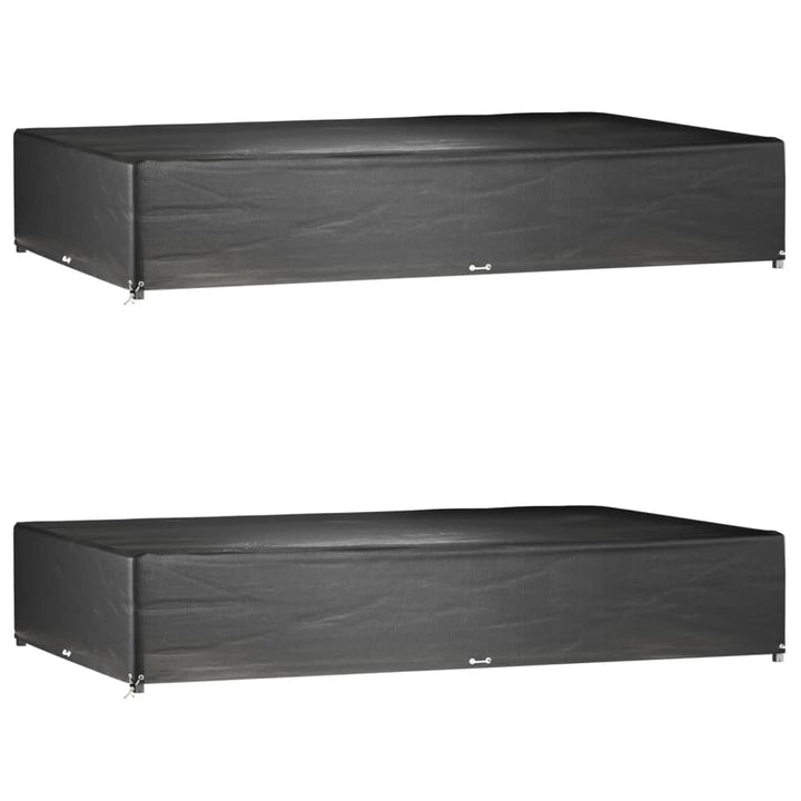 Huse Mobilier Grădină, 2 Buc, 12 Ocheți, 325X205X90 Cm