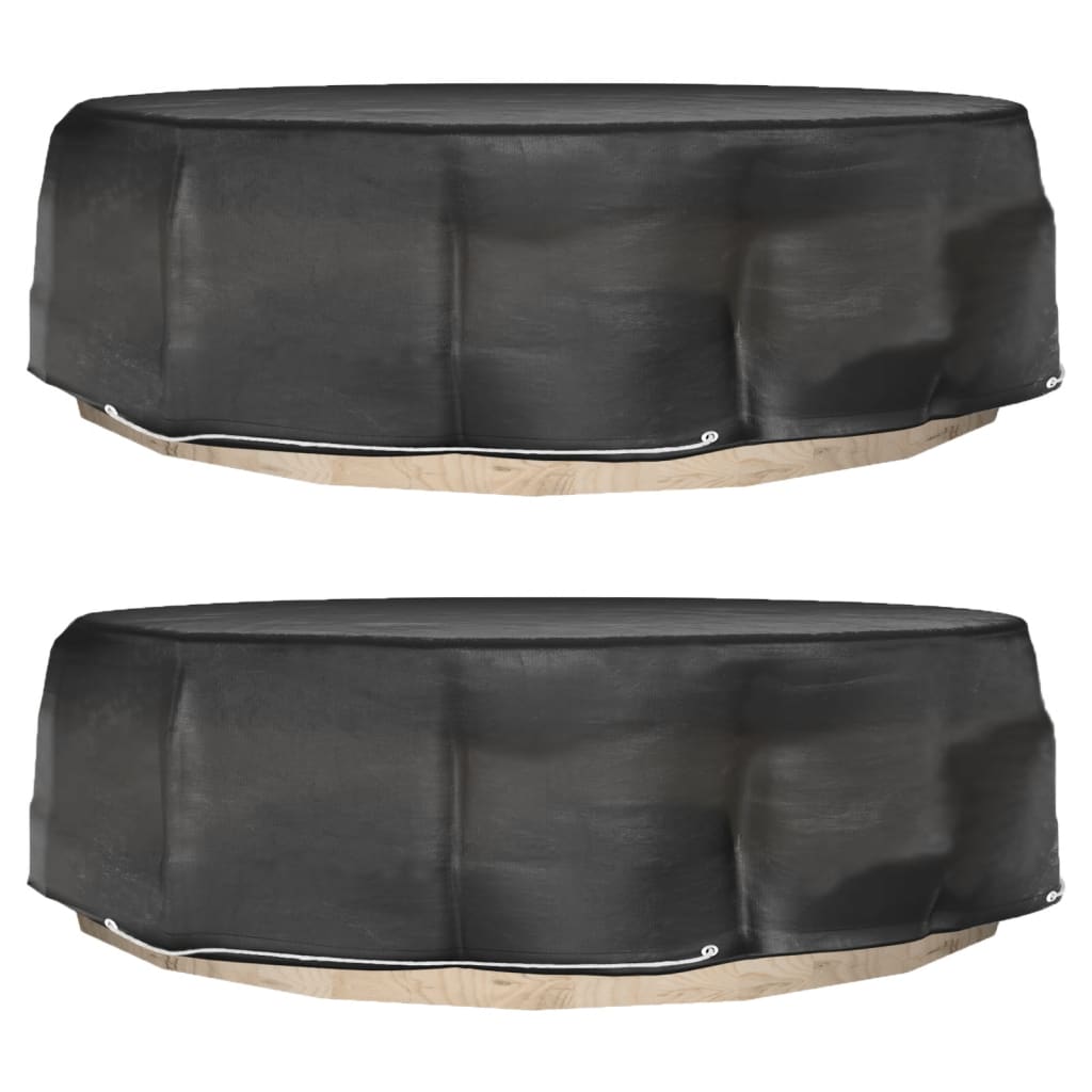Huse Mobilier Tip Insulă, 2 Buc., 10 Ocheți, Rotund, Ø236X67 Cm