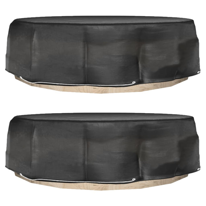 Huse Mobilier Tip Insulă, 2 Buc., 10 Ocheți, Rotund, Ø236X67 Cm