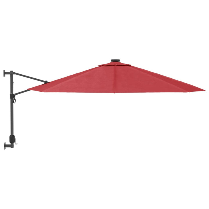 Umbrelă De Soare Montată Pe Perete Cu Led-Uri Aprins 290Cm