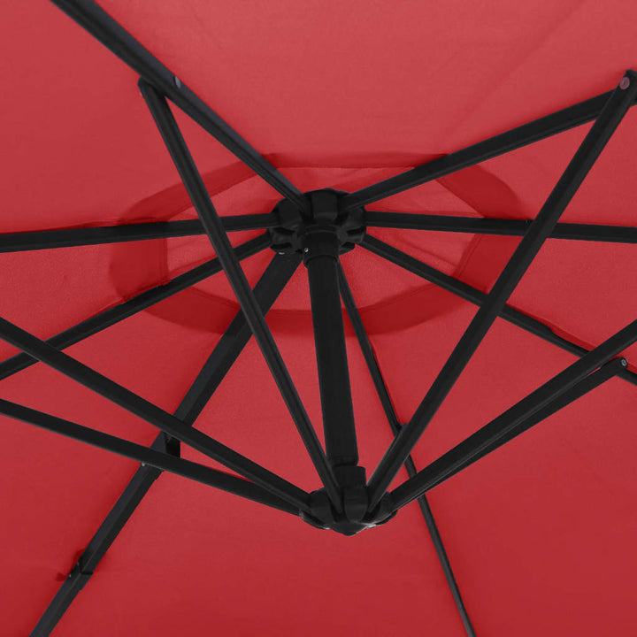Umbrelă De Soare Montată Pe Perete Cu Led-Uri Aprins 290Cm