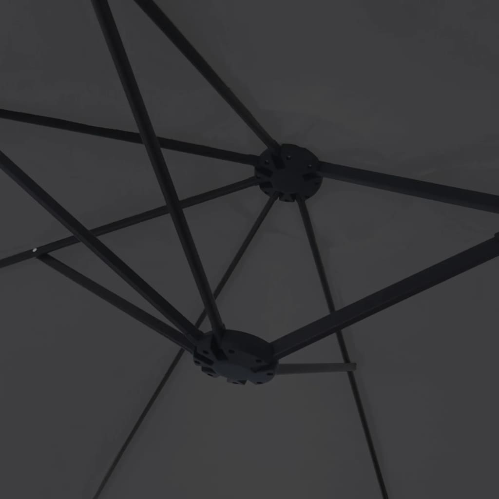 Umbrelă De Grădină Cu Două Capete/Led-Uri, , 449X245 Cm