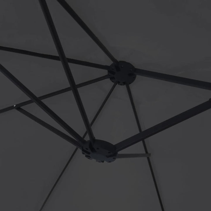Umbrelă De Grădină Cu Două Capete/Led-Uri, , 449X245 Cm