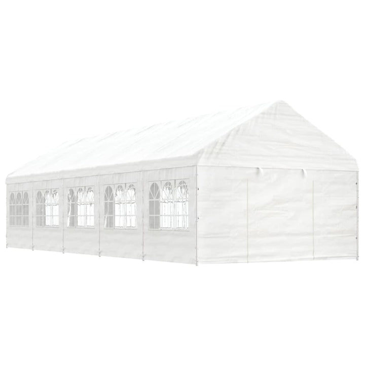 Foișor Cu Acoperiș, Alb, 11,15X4,08X3,22 M, Polietilenă