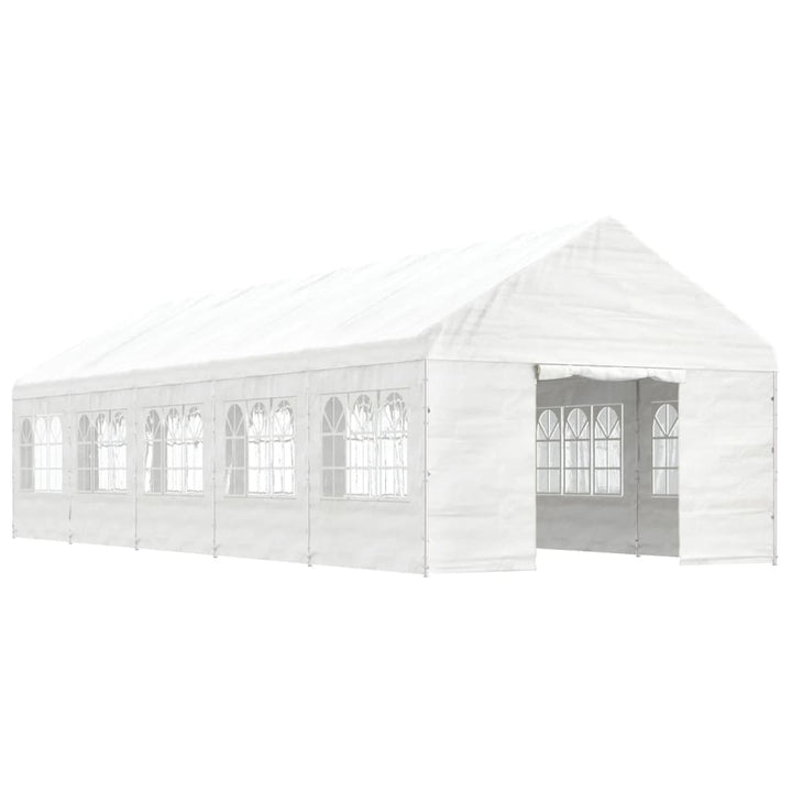 Foișor Cu Acoperiș, Alb, 11,15X4,08X3,22 M, Polietilenă