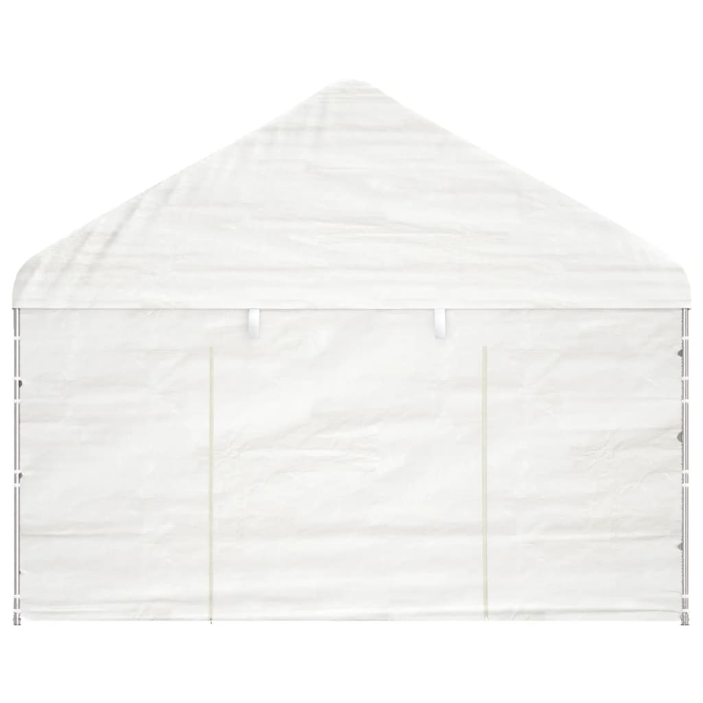 Foișor Cu Acoperiș, Alb, 11,15X4,08X3,22 M, Polietilenă