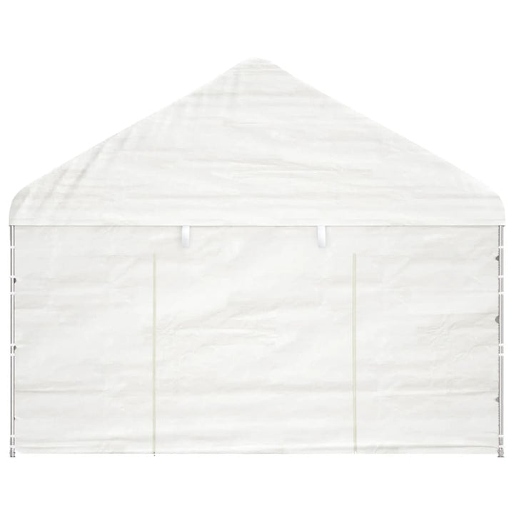 Foișor Cu Acoperiș, Alb, 11,15X4,08X3,22 M, Polietilenă