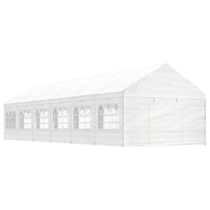 Foișor Cu Acoperiș, Alb, 11,15X4,08X3,22 M, Polietilenă