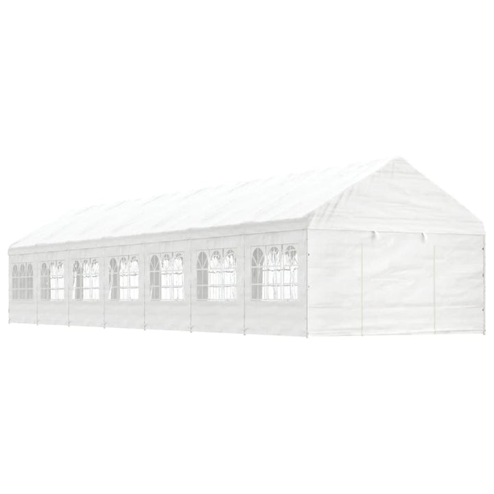 Foișor Cu Acoperiș, Alb, 11,15X4,08X3,22 M, Polietilenă