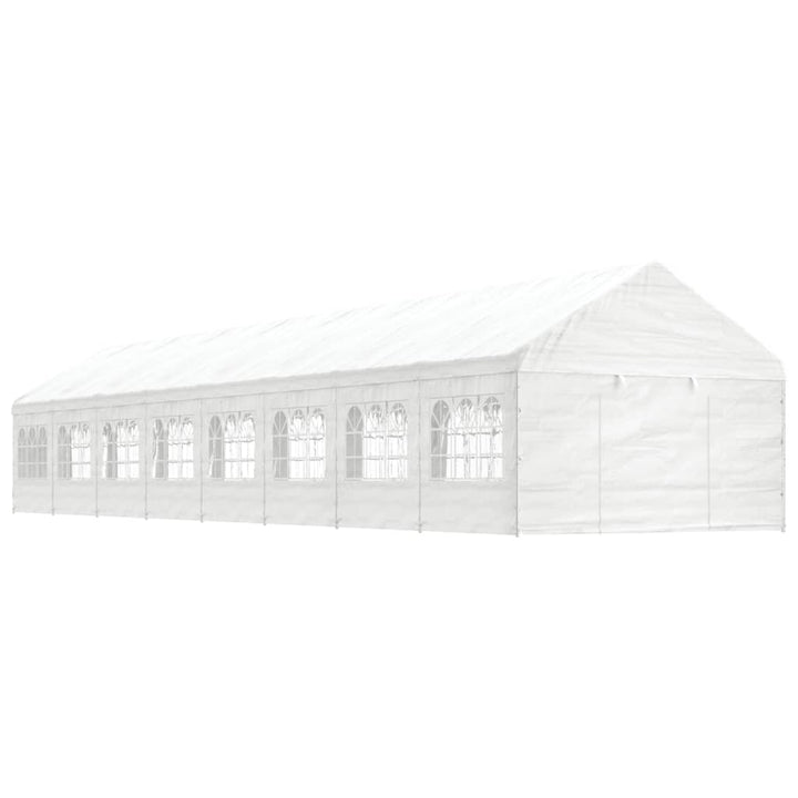 Foișor Cu Acoperiș, Alb, 11,15X4,08X3,22 M, Polietilenă