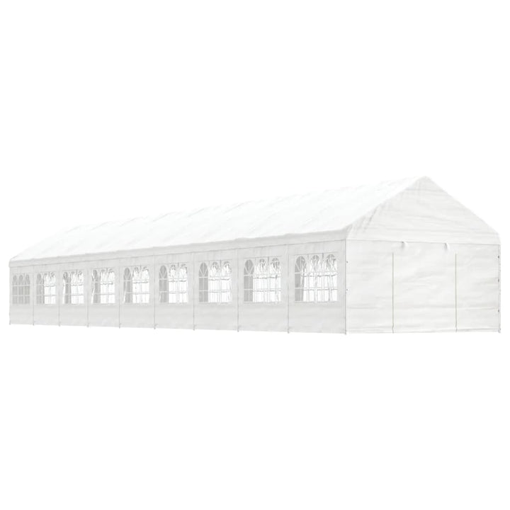 Foișor Cu Acoperiș, Alb, 11,15X4,08X3,22 M, Polietilenă